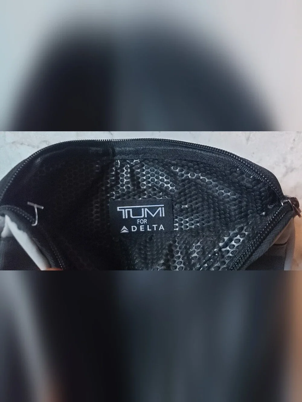NEW Tumi Delta Airline One Amenity Kit Grey Toiletry Empty